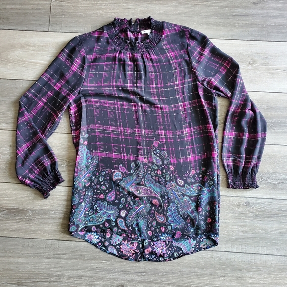 NEW plaid and paisley blouse - Picture 2 of 10